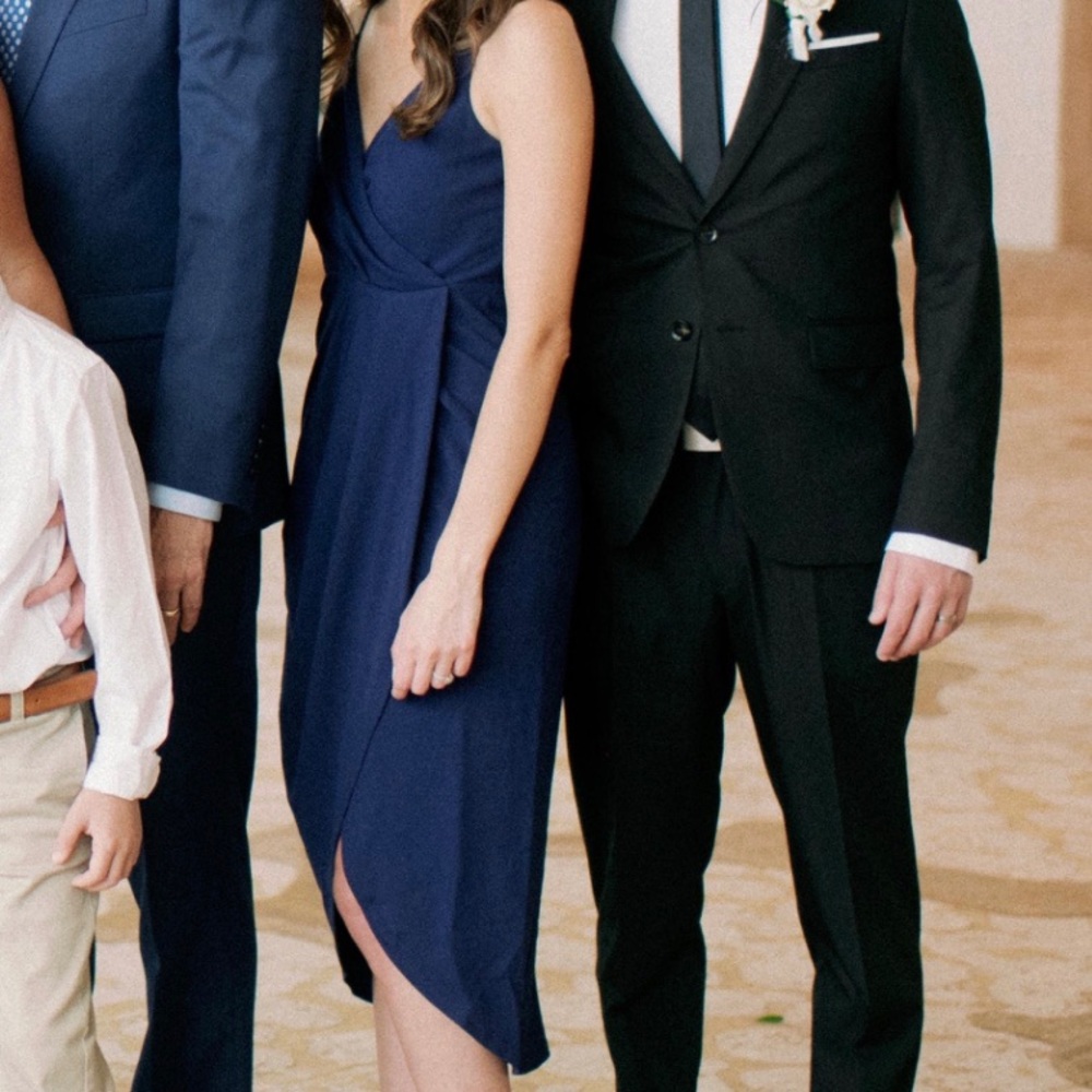 Lulu’s Dark Blue Midi Occasion Dress